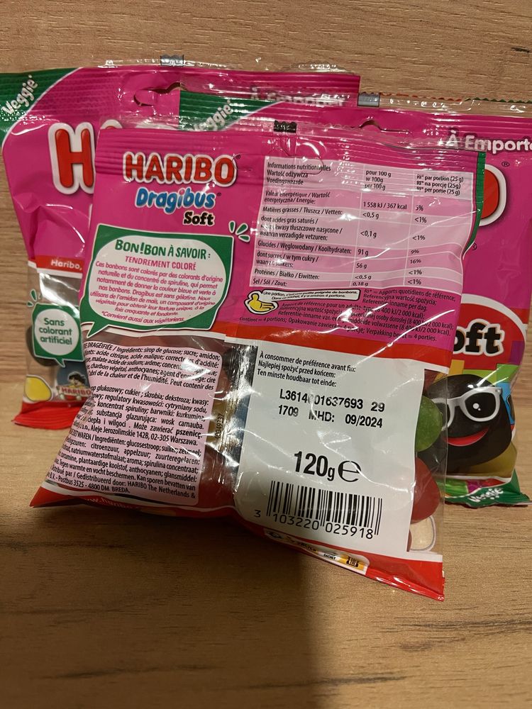 Żelki Haribo Dragibus 120g - francuskie Draże owocowe, super kolorowe!