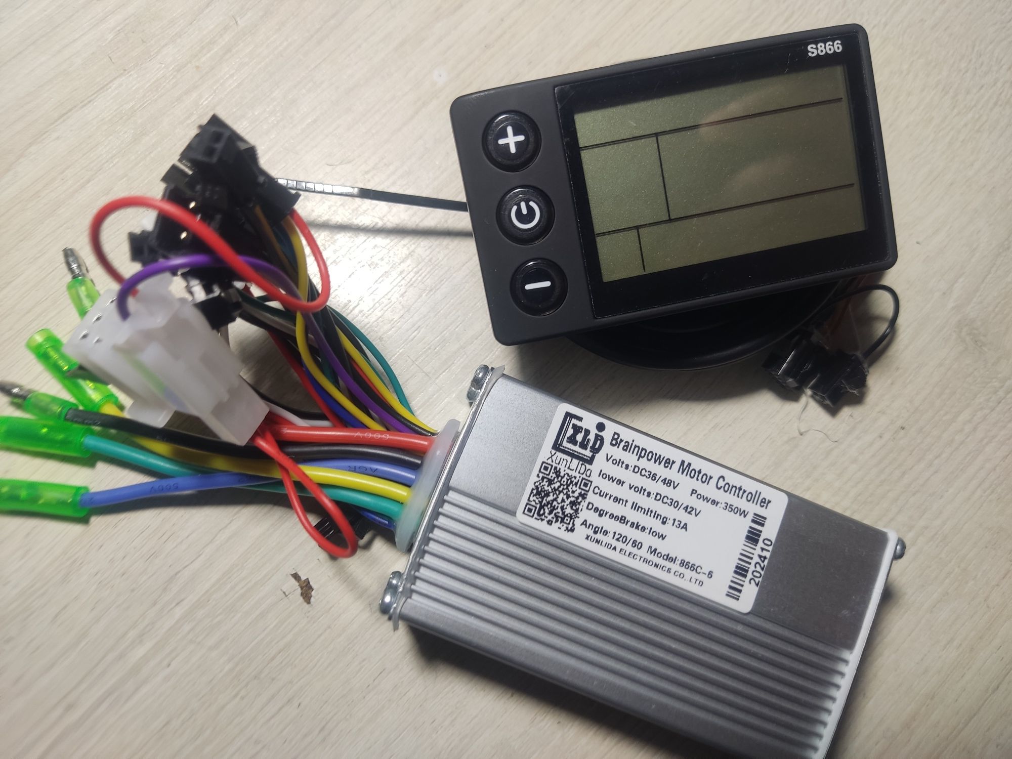 Контроллер с дисплеем s866 250-350W 24v/36v/48v контролер вело