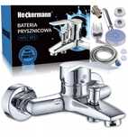 Bateria natryskowa prysznicowa wannowa ścienna chrom połysk armatura