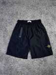 Без предоплат! Шорты Stone island с патчем черные нейлон стон айленд