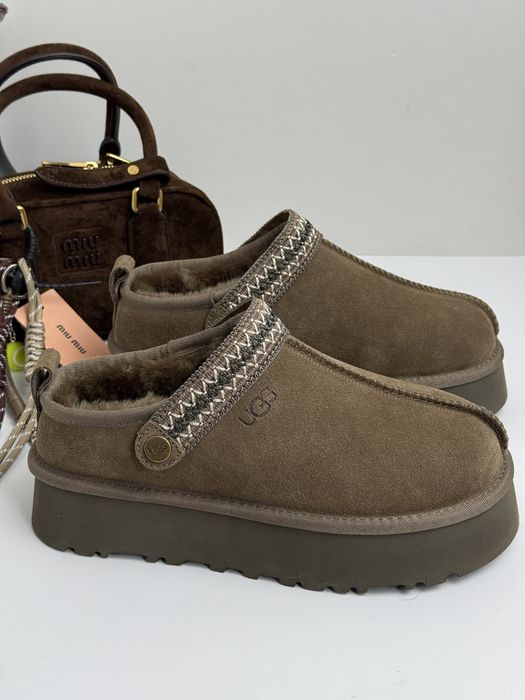 Угі зимові жіночі взуття UGG Tazz Platform Hickory угі таз горіх