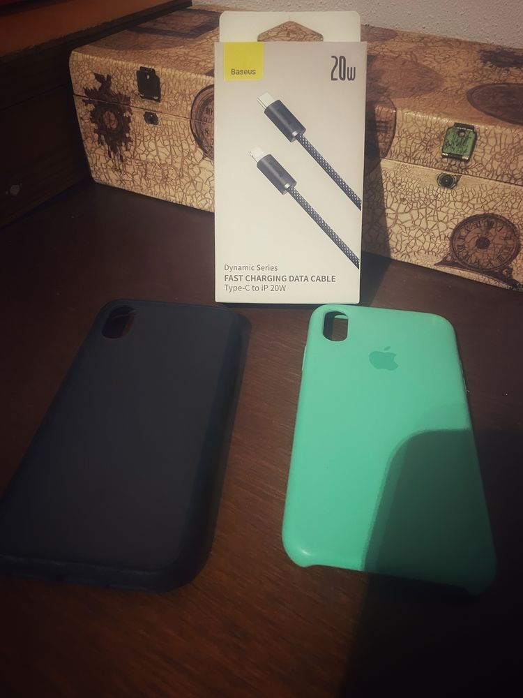 Capas iphone X cabo de carregamento rapido iphone