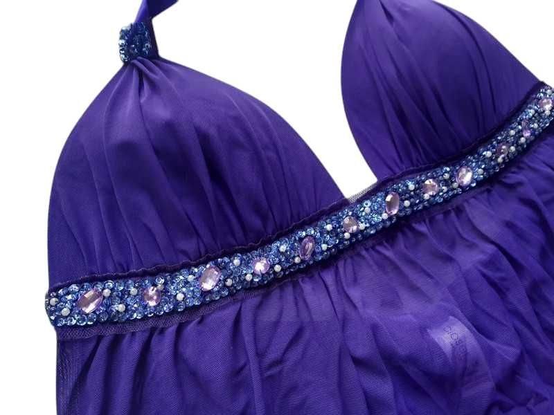 Fioletowa koszulka nocna bielizna damska Closer 42,XL/44XXL cekiny