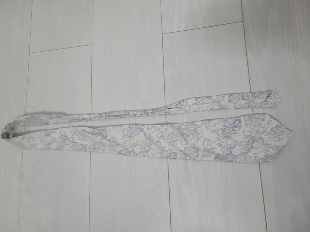 srebrne krawat i kamizelka ślubna vianelli ceremonia 106 cm kl. piers
