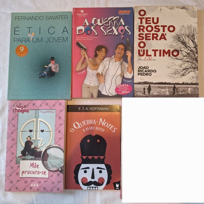 Livros variados.