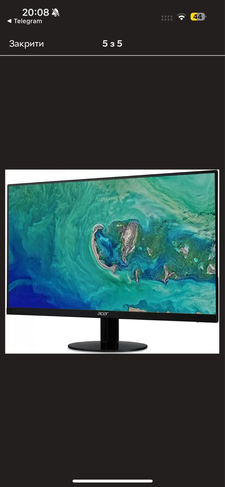Монітор 23" Acer SA230Abi (UM.VS0EE.A01) - 75Гц, FreeSynс