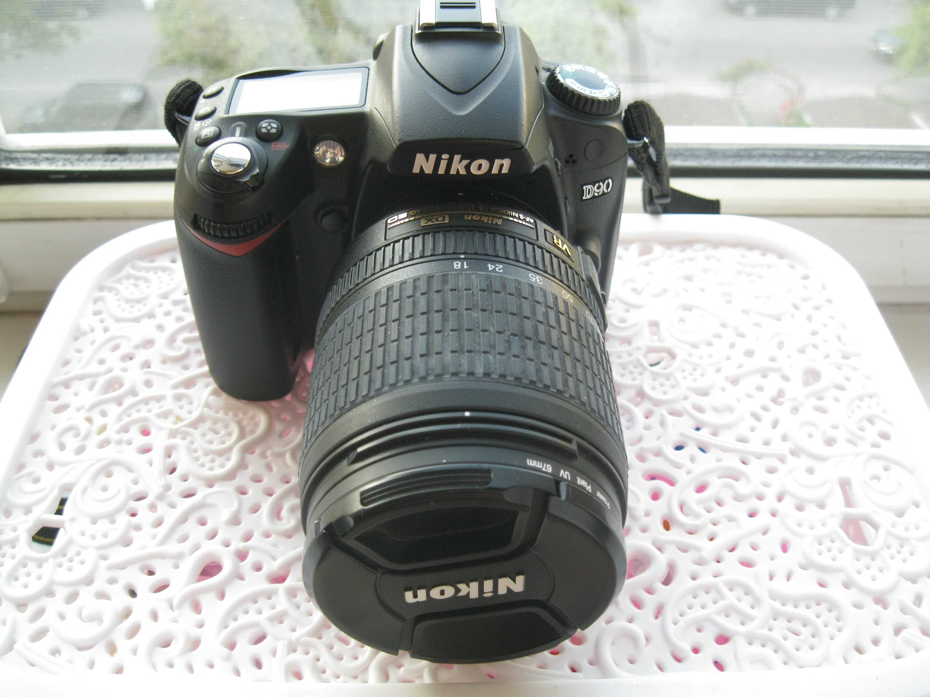 Nikon D90 kit 18-105mm VR (Состояние нового, полный комплект)обмен