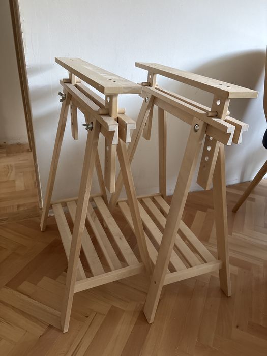 Ikea mittback, dwa kozły, nogi do biurka