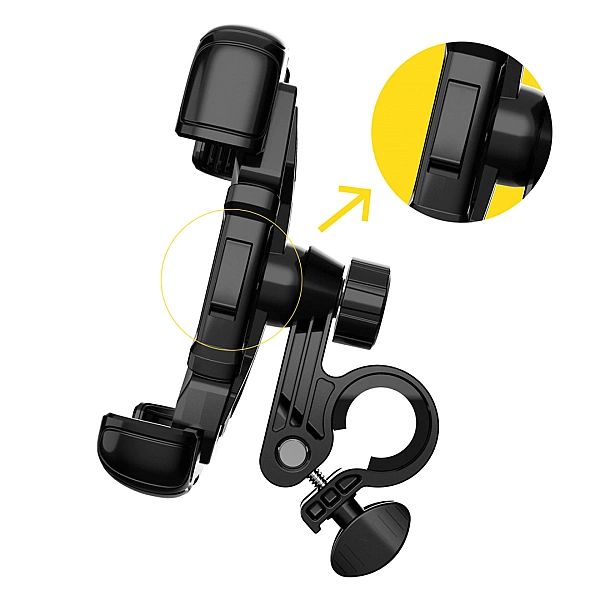 Mocny uchwyt na telefon na kierownicę roweru, motocykla, hulajnogi – c