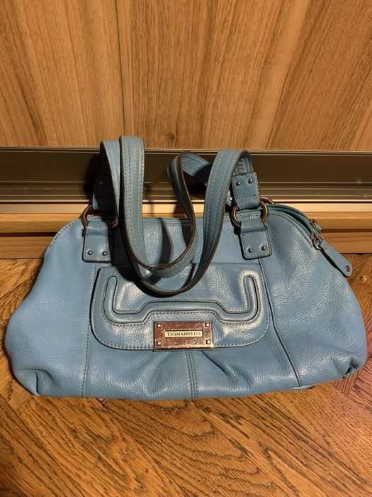 сумка tignatello голуба шкіряна