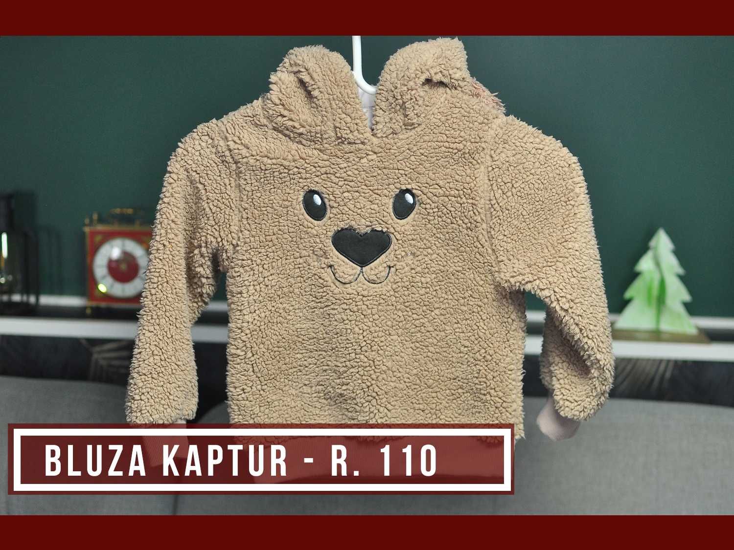 Rozmiar 110 - Bluza z kapturem, sweterek - miły, sweter dziecka