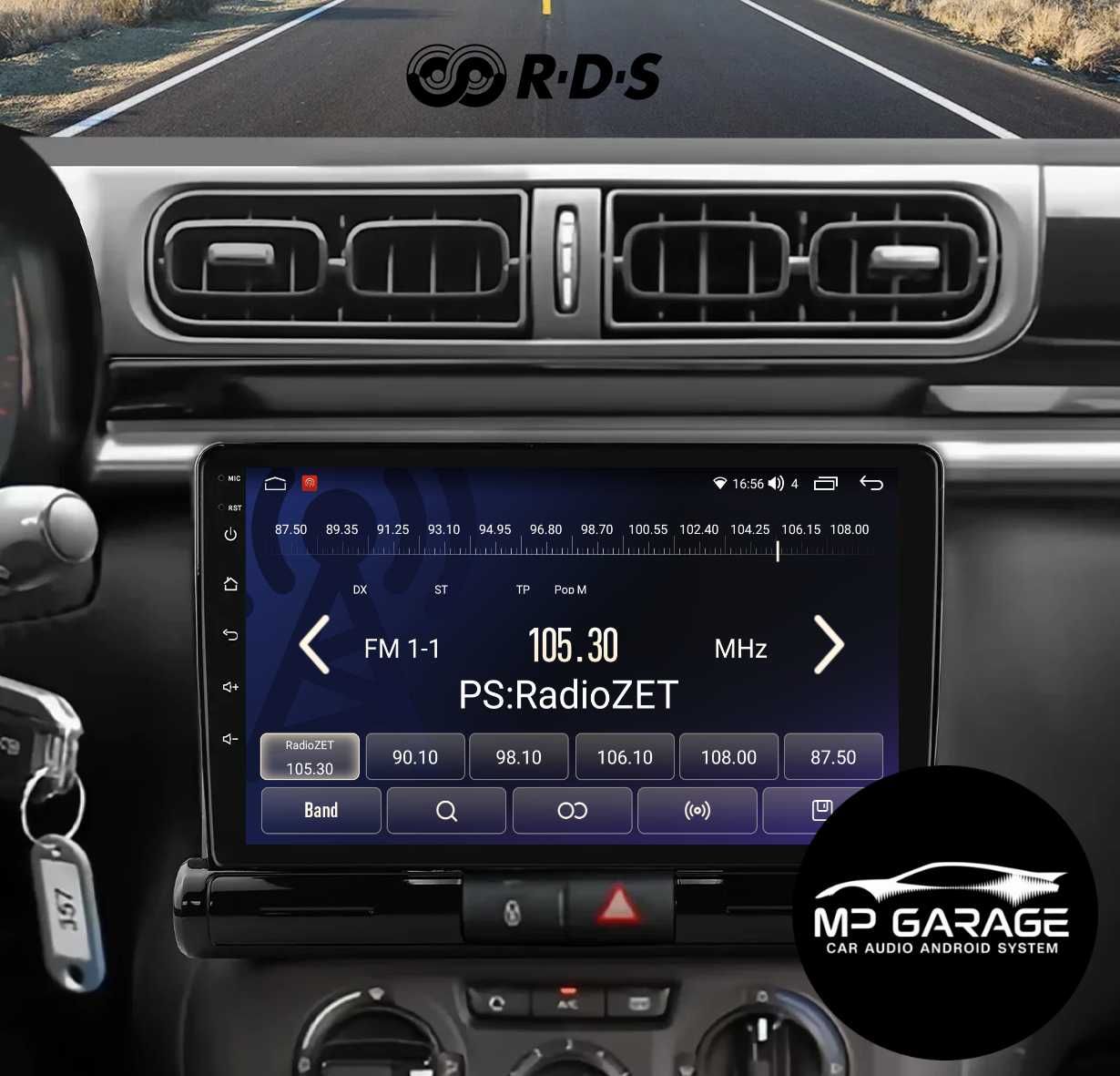 Radio Nawigacja Citroen C3/C4 2016_2023 Android 4G CarPlay/AA Montaż