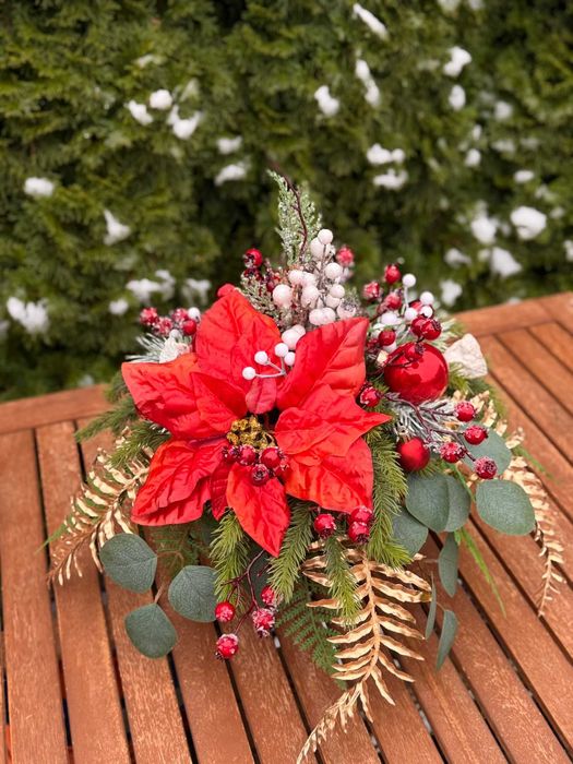 Stroik świąteczny na płytę nagrobkową