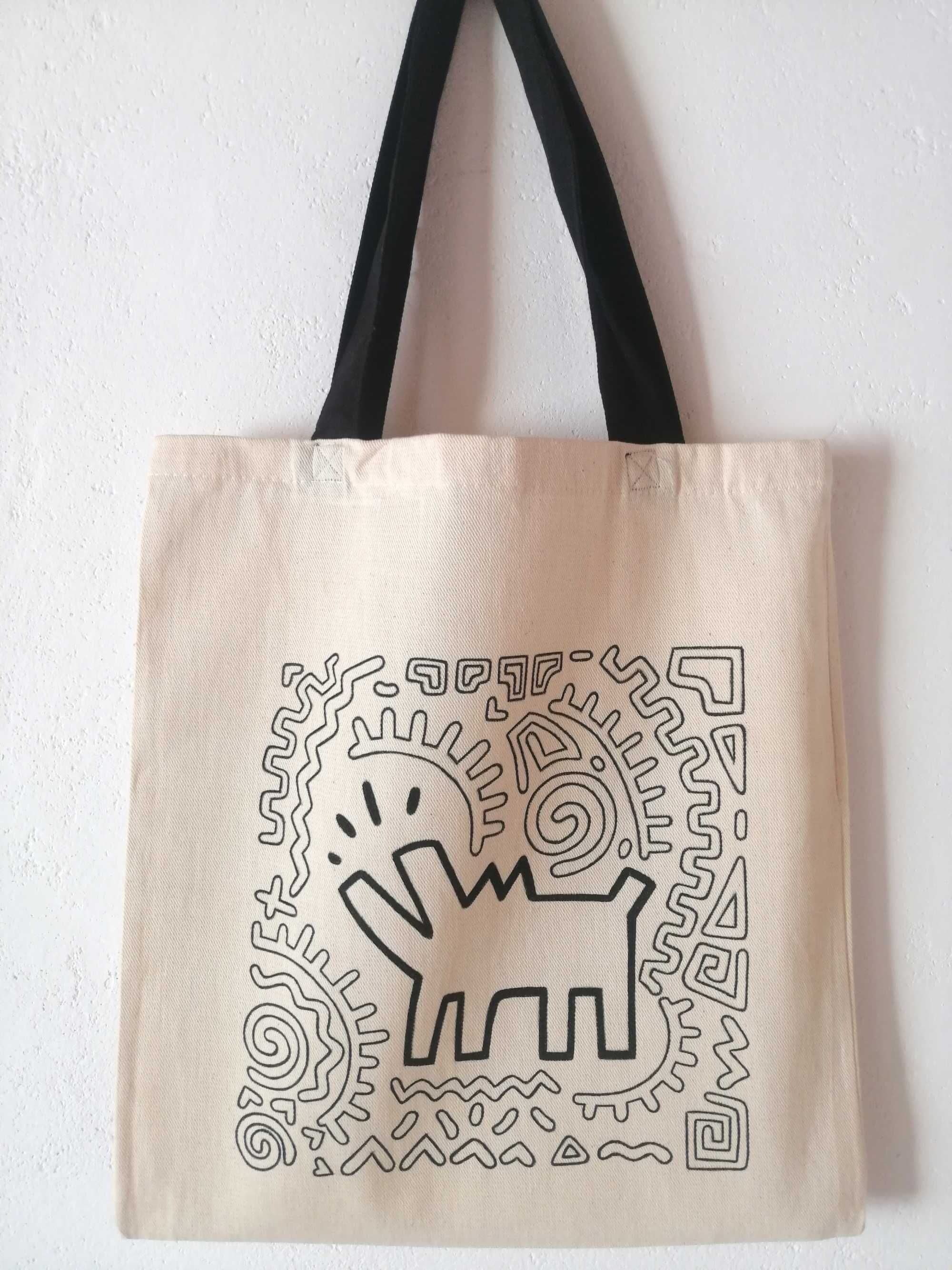 Keith HARING - torba bawełniana ręcznie malowan