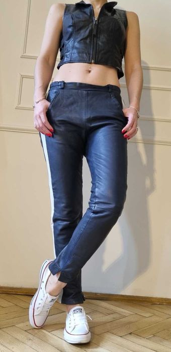 Spodnie skórzane skóra naturalna Oakwood