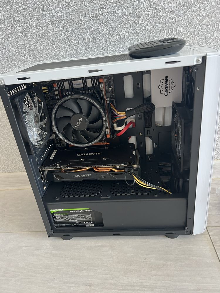 Игровой компьютер пк intel 6ядер amd radeon rx580 8gb ssd озу 16g rgb