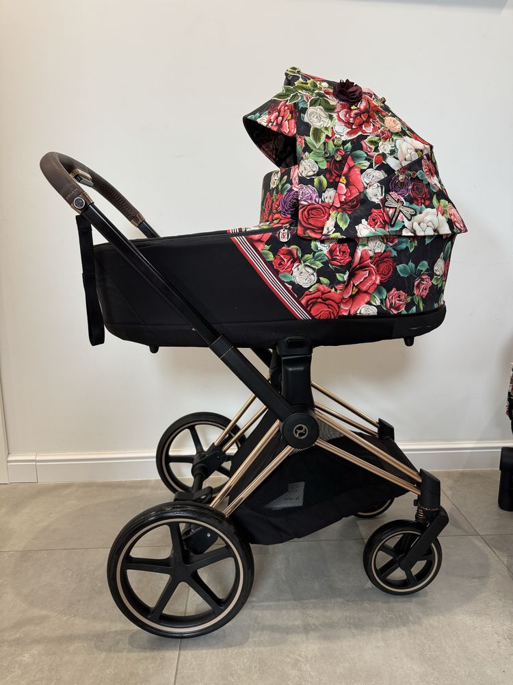 Cybex Priam 4.0 3w1 Spring Blossom Dark / Rose Gold