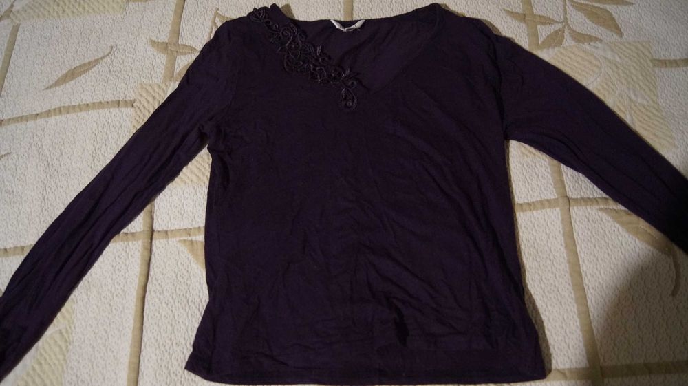 koszula elegancka fioletowa ozdoby r. M