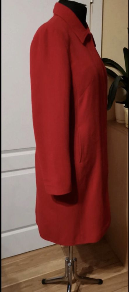 Lekki płaszcz wełniany CBC Woman, M, czerwony