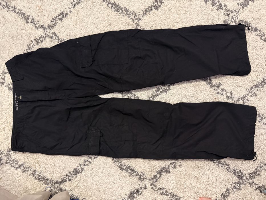 широкі штани карго чорні, rap pants