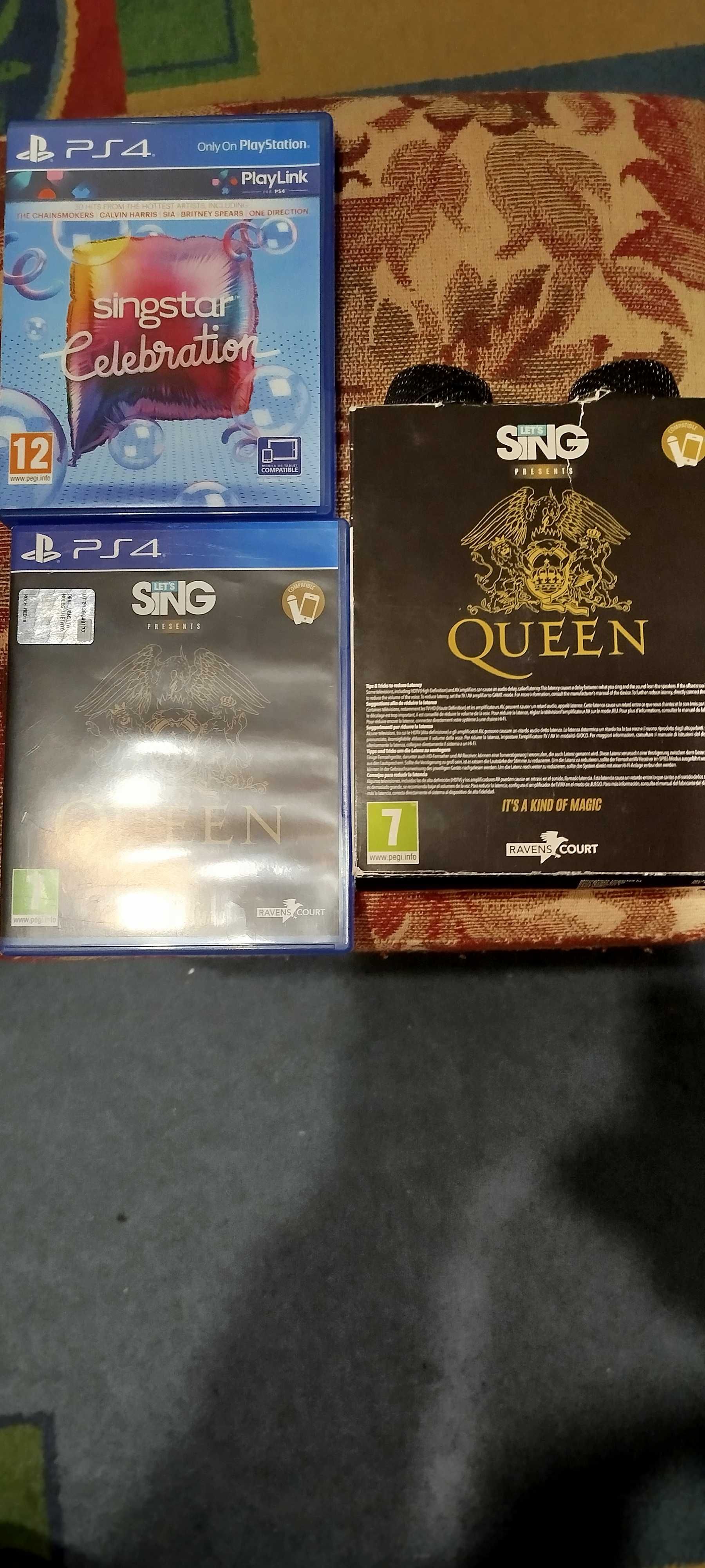 zestaw PS4 gry karaoke sing queen,singstar,2 mikrofony!