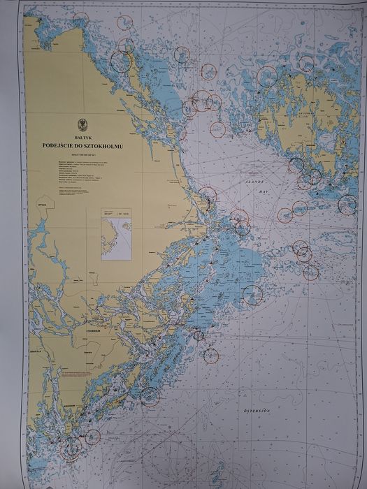 Mapy morskie używane 10 sztuk