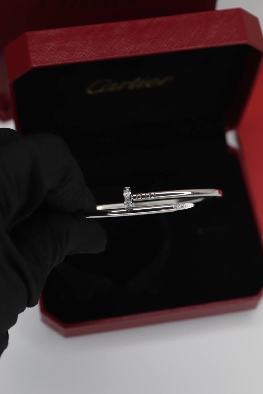 Браслет Cartier Juste un Clou 3 mm з цирконами Картьє