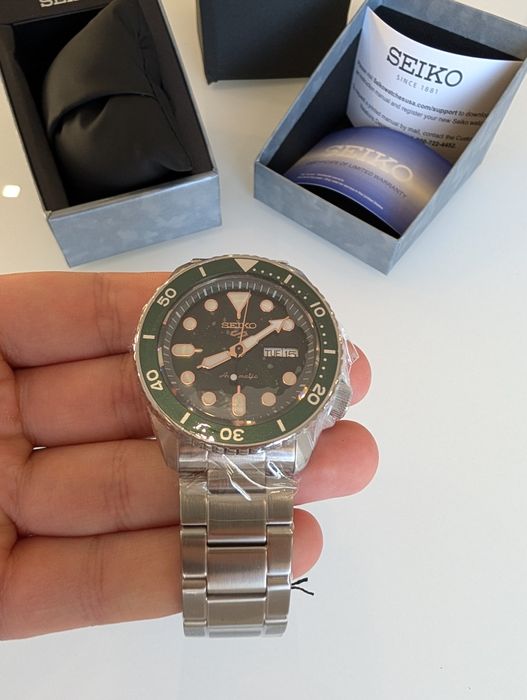 Seiko 5 Sports SKX Automatic 42,5 mm – Mostrador Verde (Novo / SRPD63K