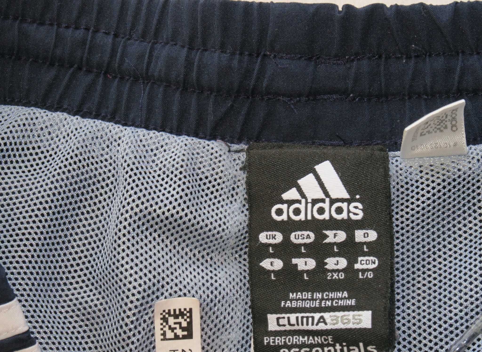 Adidas spodnie dresowe z zamkami na nogawkach L