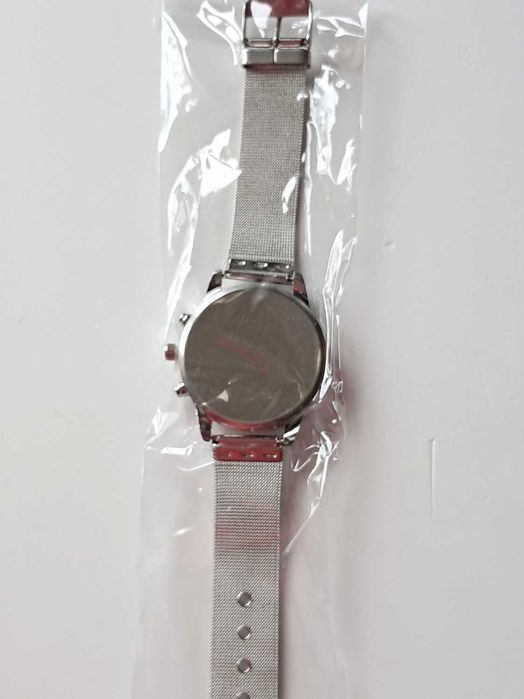 Nowy męski stalowy zegarek na rękę