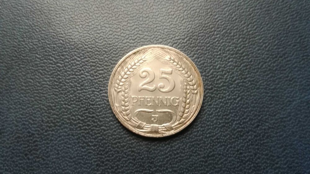 Niemcy Cesarstwo 25 fenigów 1911 J