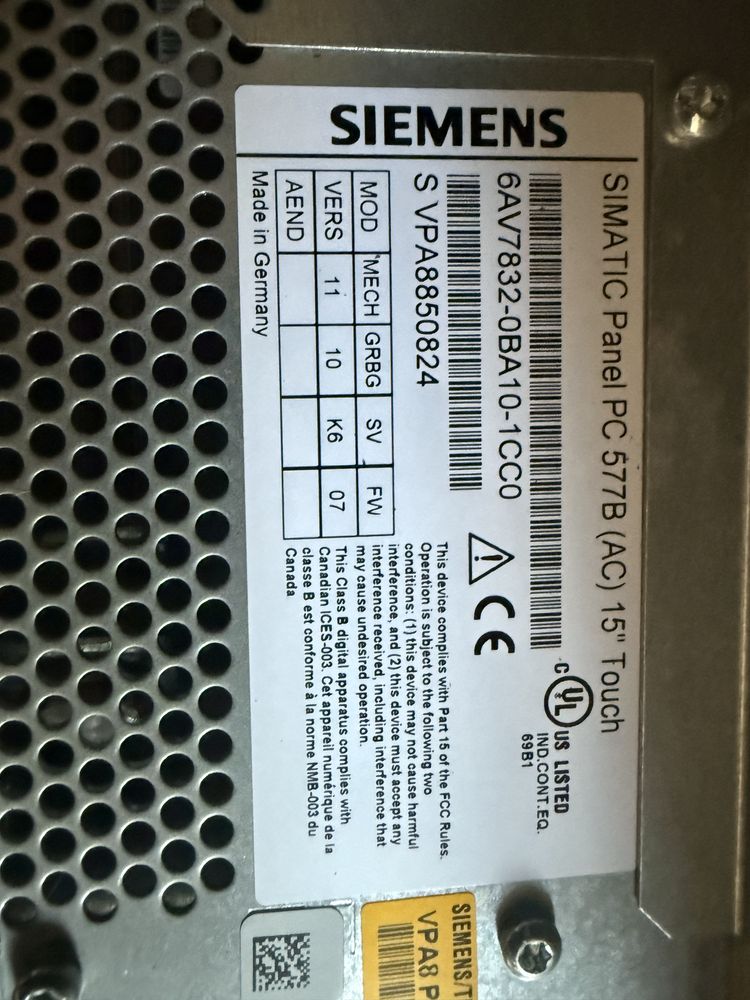 Panel operatorski SIEMENS 6AV7832-0BA10-1CC0