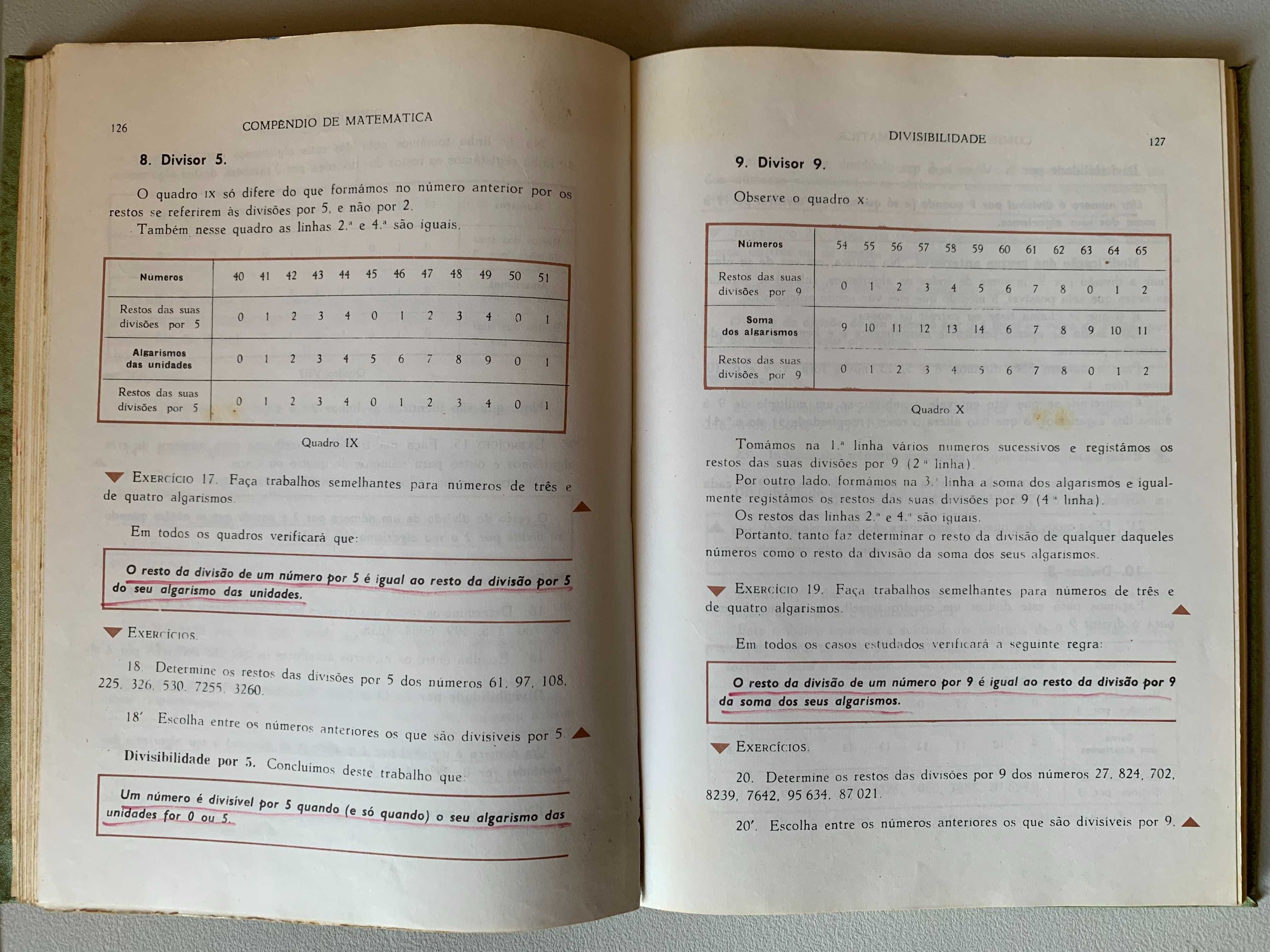 Compêndio de Matemática Antigo (1966)