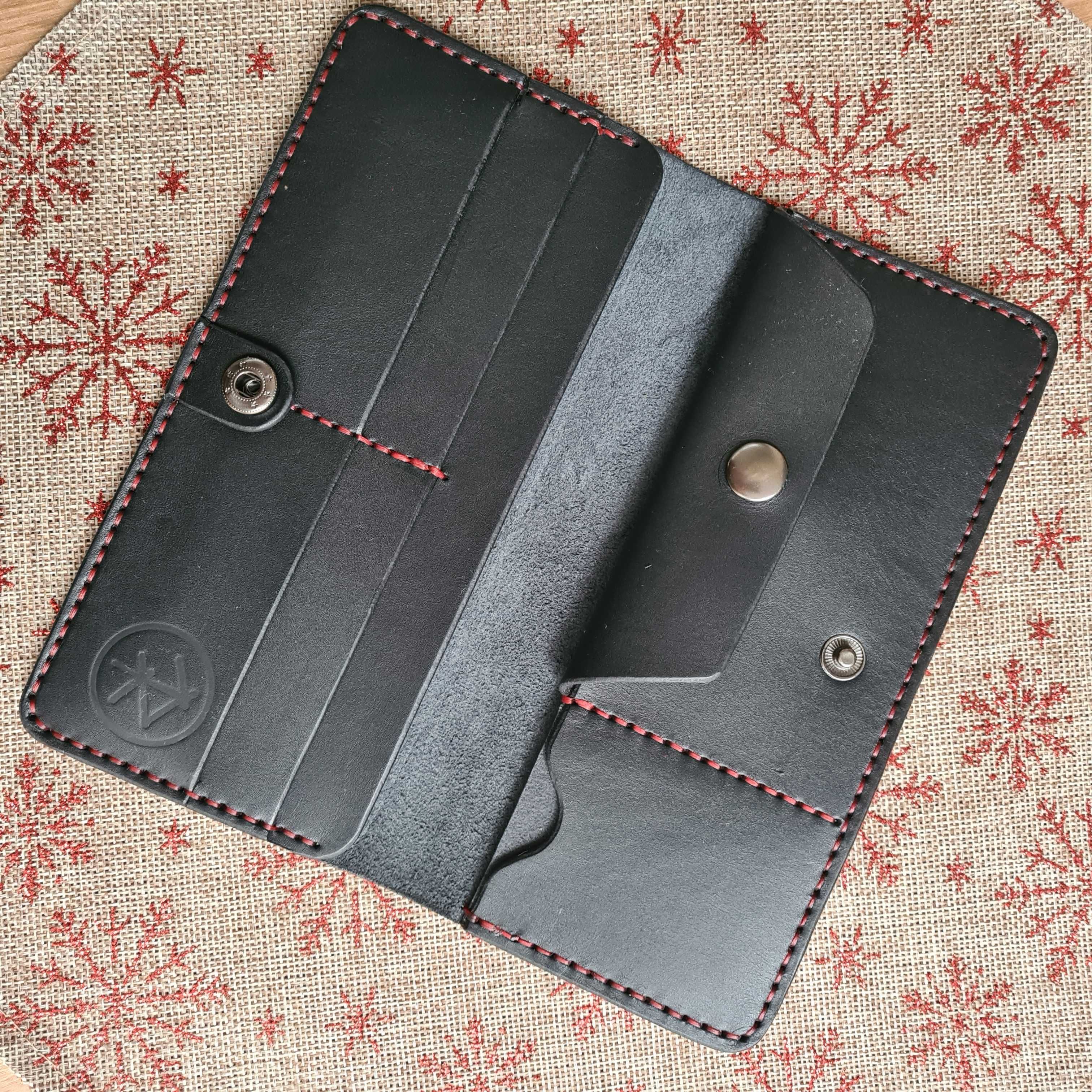 PORTFEL unisex ręcznie robiony handmade skóra naturalna