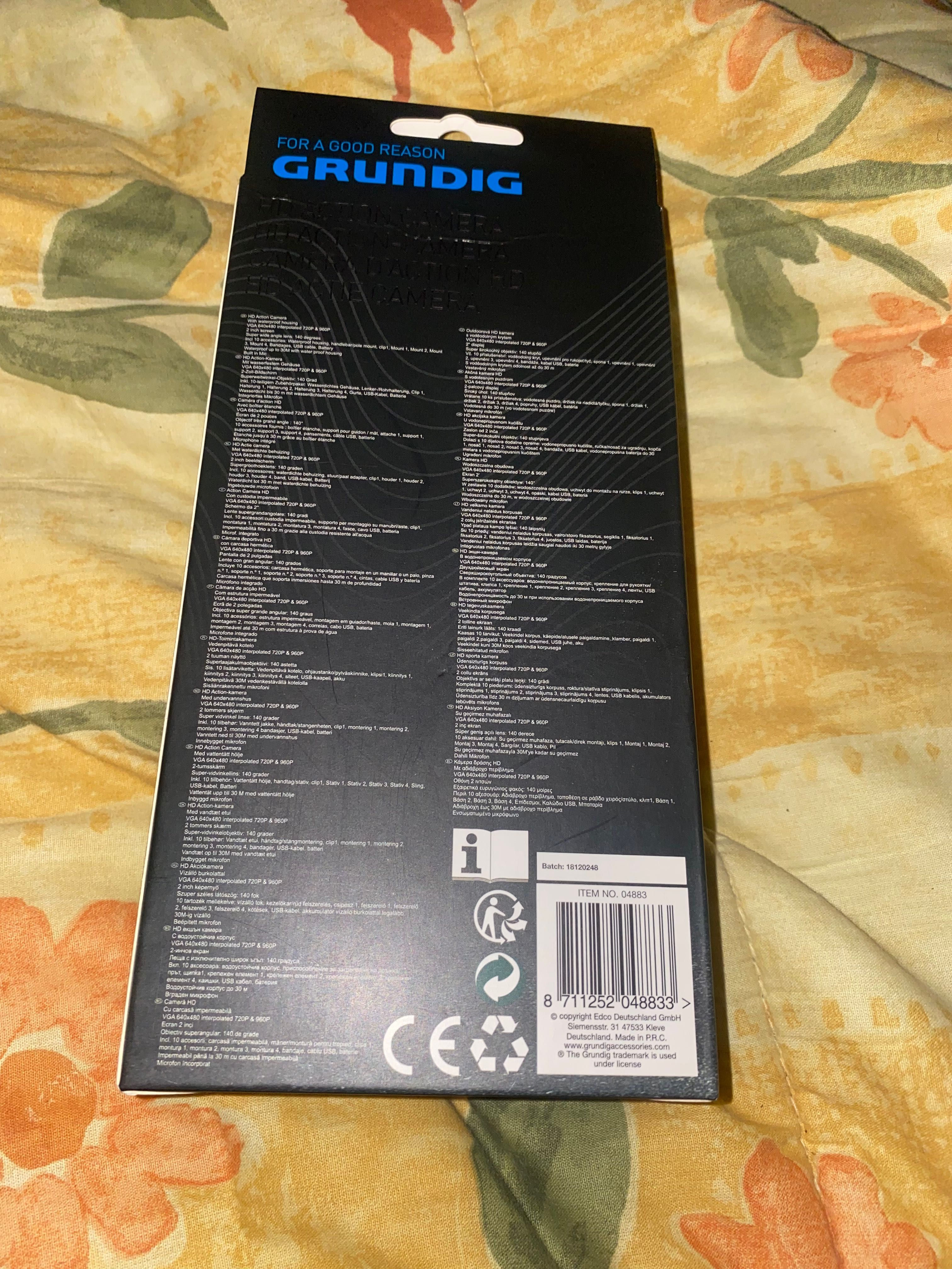 Go pro grundig novo nunca usado!