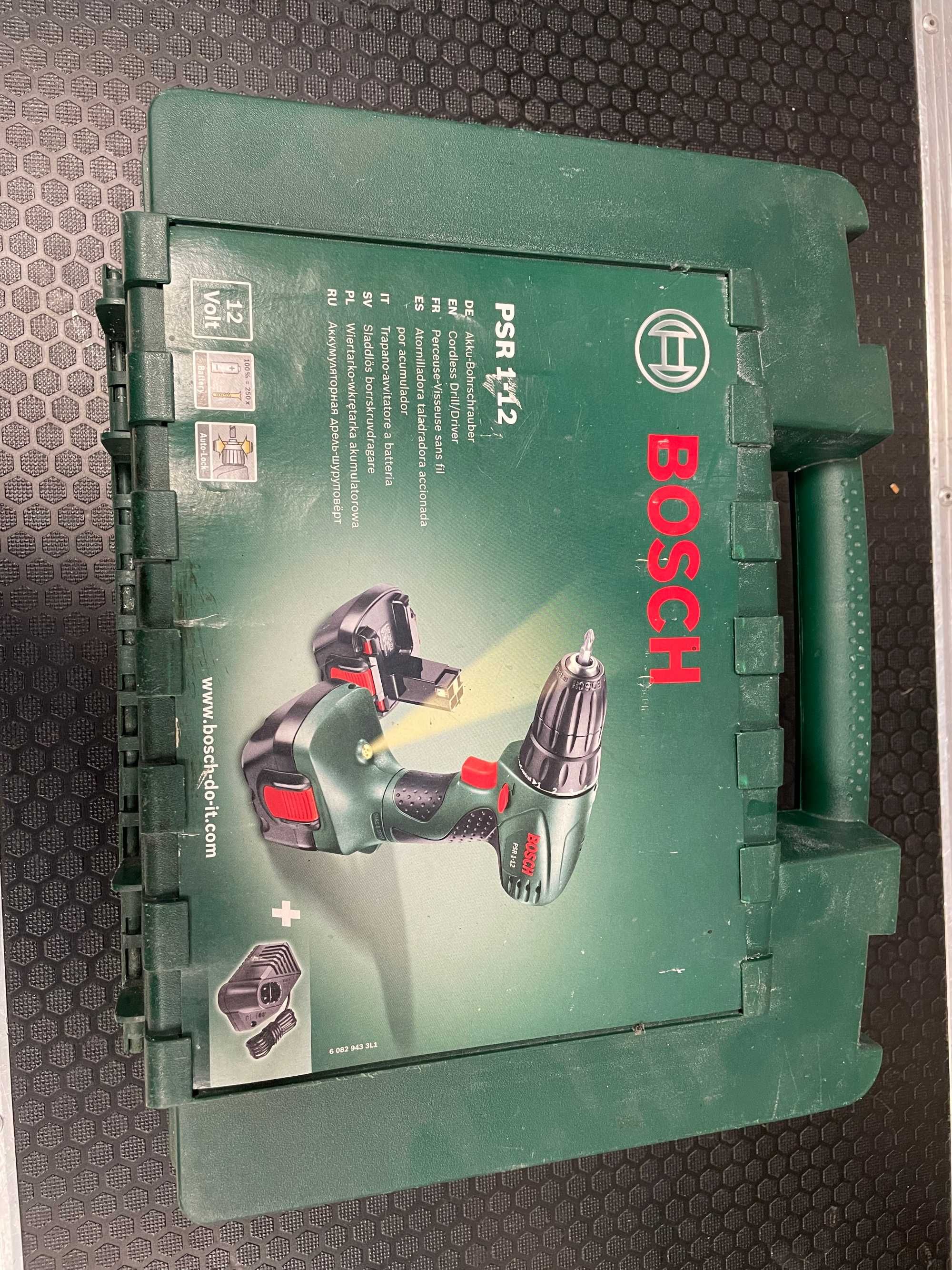 Wkrętarka Bosch PSR 1-12 zestaw z ładowarką, bateriami, walizka