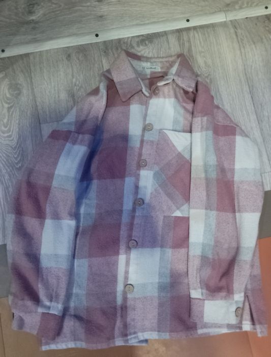 Теплая рубашка на девочку до 152см