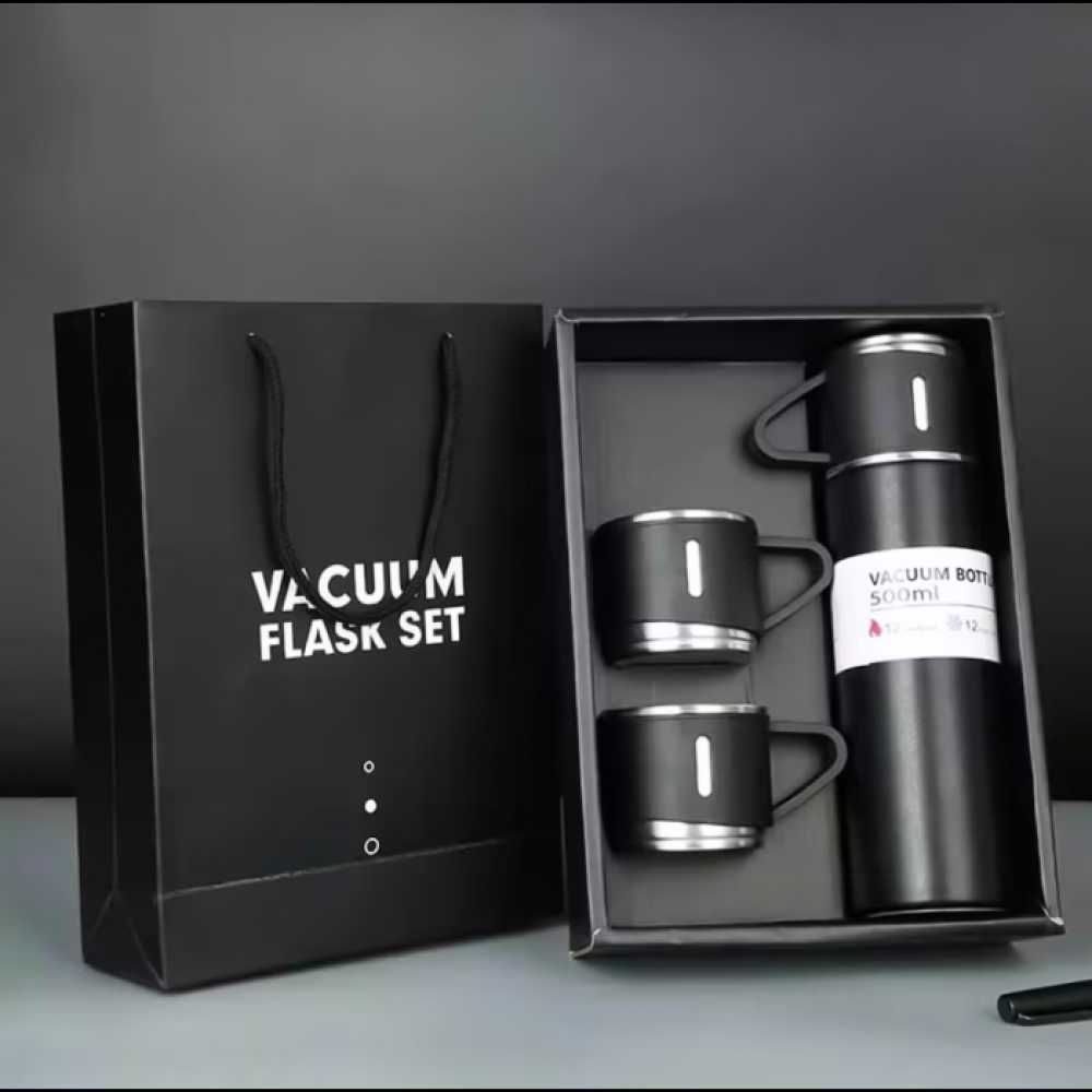 Подарунковий набір термос Vacuum Flask SET + 3 чашки