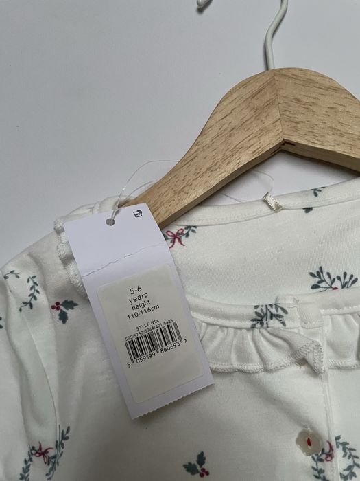 110 116 George koszula nocna świąteczna jemioła z długim rękawem nowa