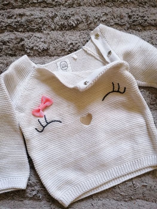 Sweter złota nitka r. 80