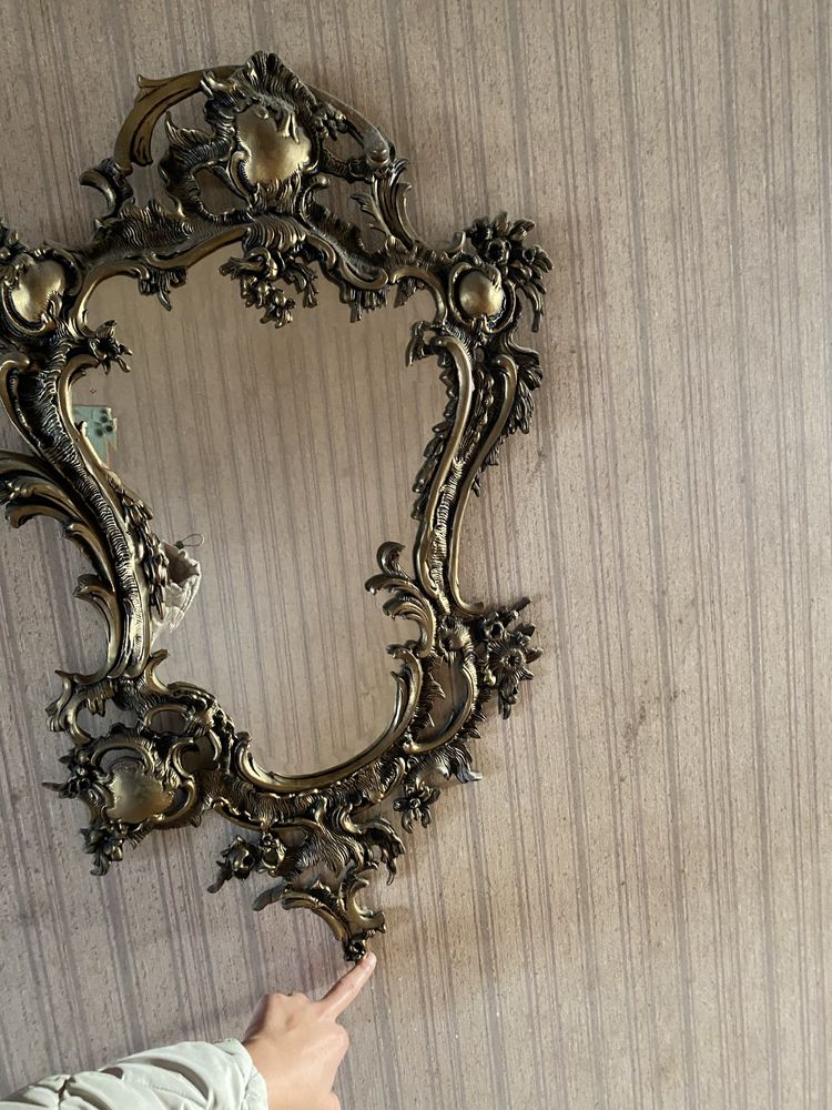 Espelho vintage de cobre