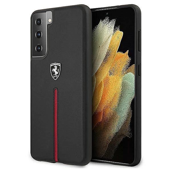 Etui Ferrari Off Track Leather Nylon Stripe na Samsung Galaxy S21+ - c