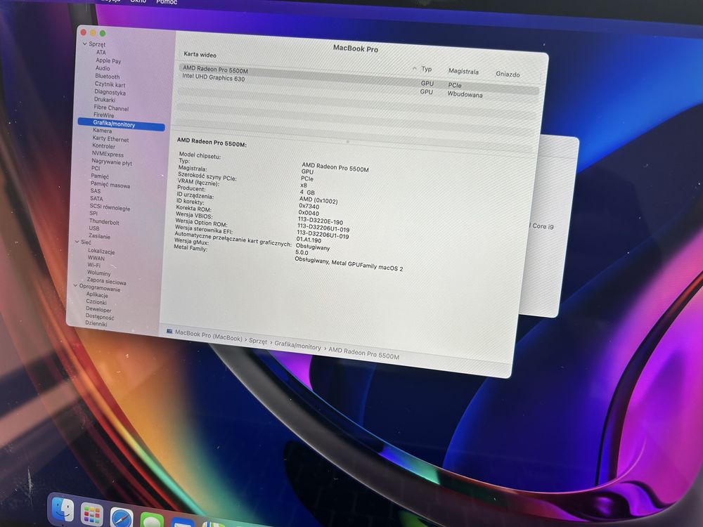 Apple MacBook Pro 16" A2141 i9 1TB SSD 5500M 8GB IDEALNY