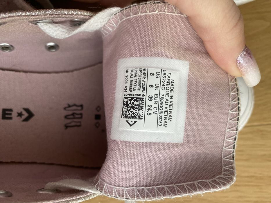 Buty converse brokatowe