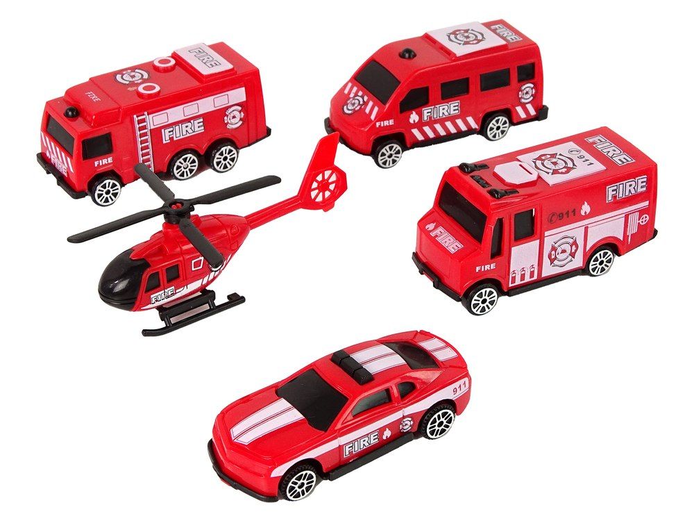 Zestaw Autek Resoraki Pojazdy Straż Pożarna Ambulans +CAMPER