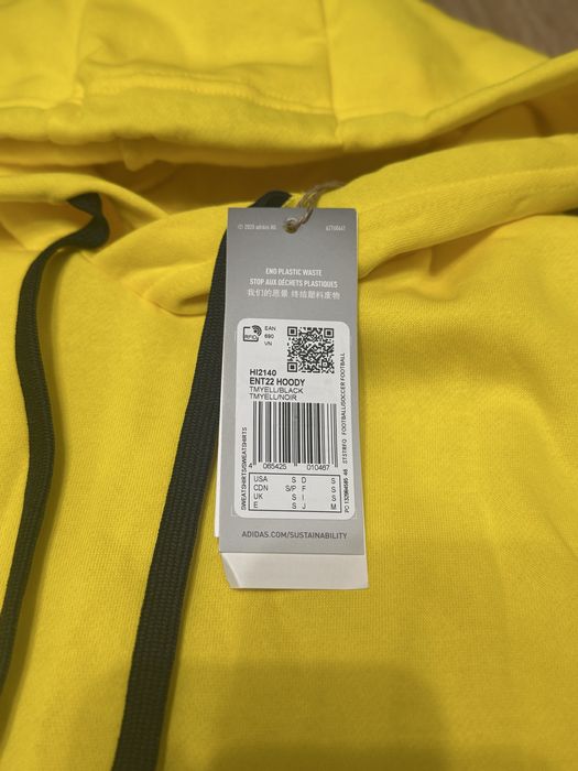 Худі чоловіче Adidas Entrada 22 Pullover Hoody Yellow HI2140