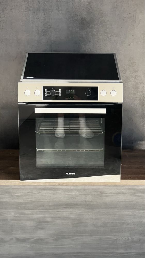 Залежна духова шафа + індукція Miele H2269-1l KM 7001 духовка индукция