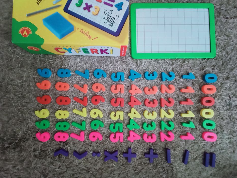 Magnetyczne cyferki do nauki liczenia z tablicą