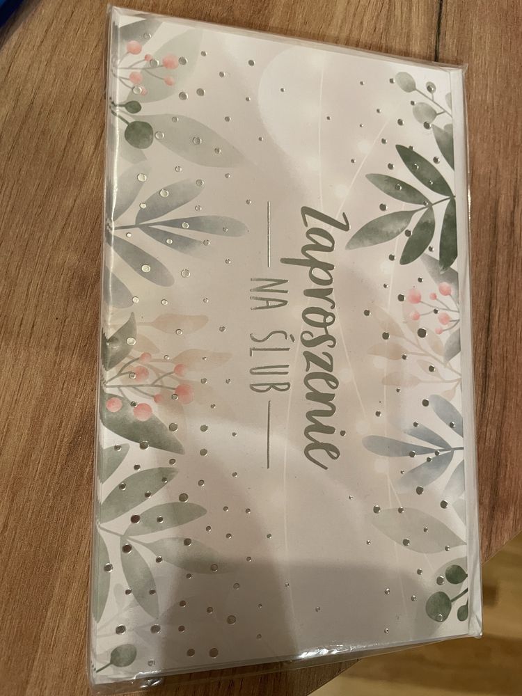 Zaproszenie na ślub 4 szt z kopertami