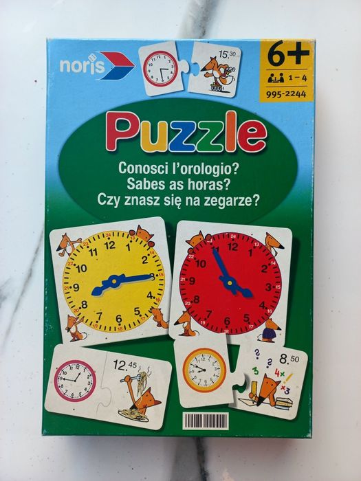 Puzzle ZEGAR nauka godzin dla dzieci noris